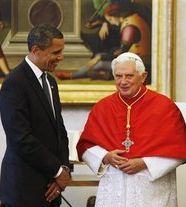 Б. Обама и Папа Римский 